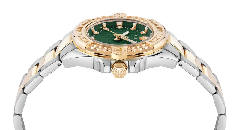 Philipp plein Ofa-The Skull Green Round Quartz Women Watch Watch Philipp Plein