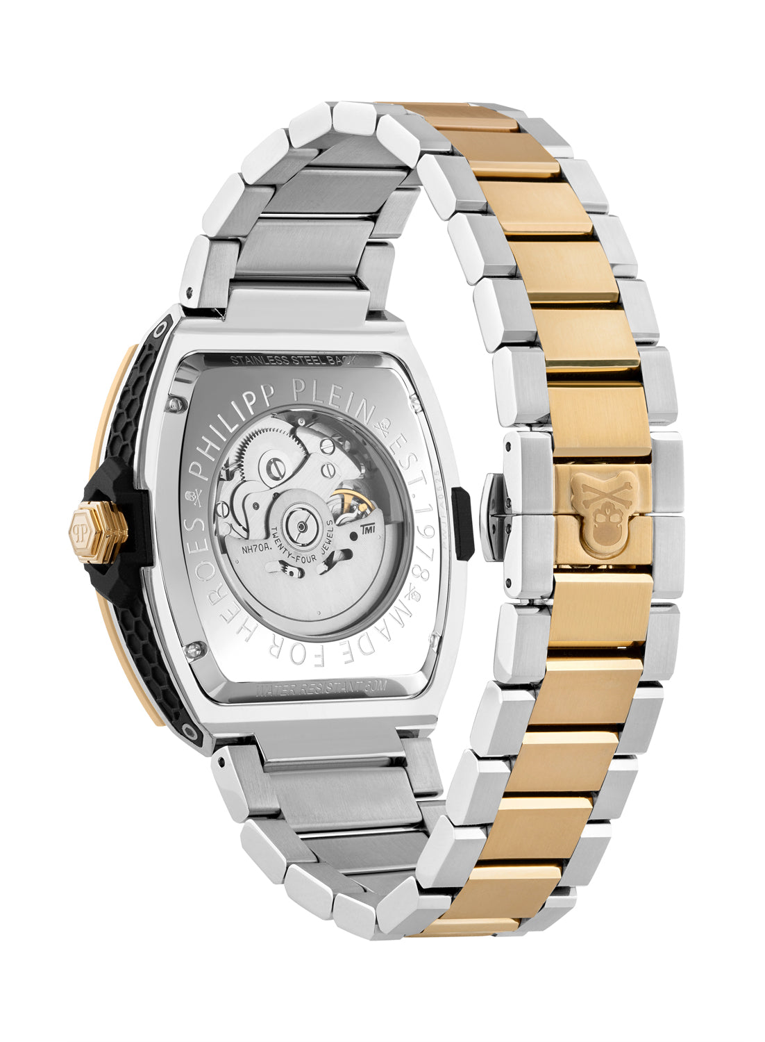 Philipp plein Jfa-The Skeleton Restyle Silver Tonneau Automatic Men Watch Watch Philipp Plein