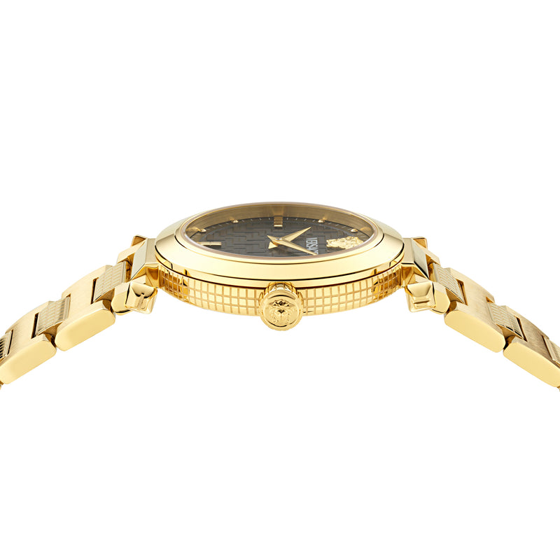 Versace Greek Black Asymmetrical Quartz Women Watch Watch Versace