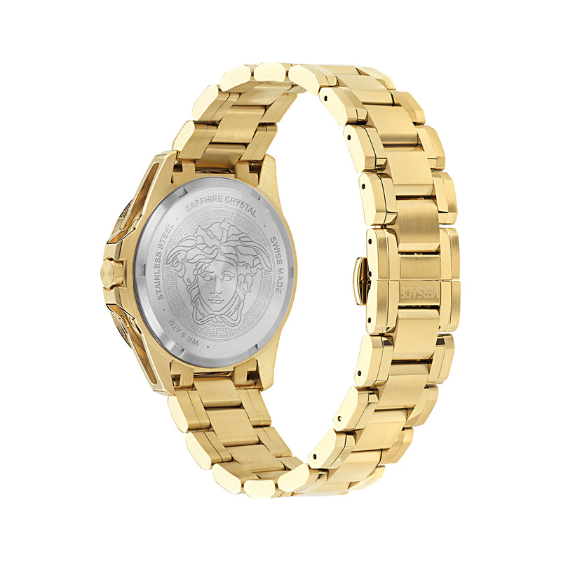 Versace Galaxy Moonph Black Round Quartz Men Watch Watch Versace