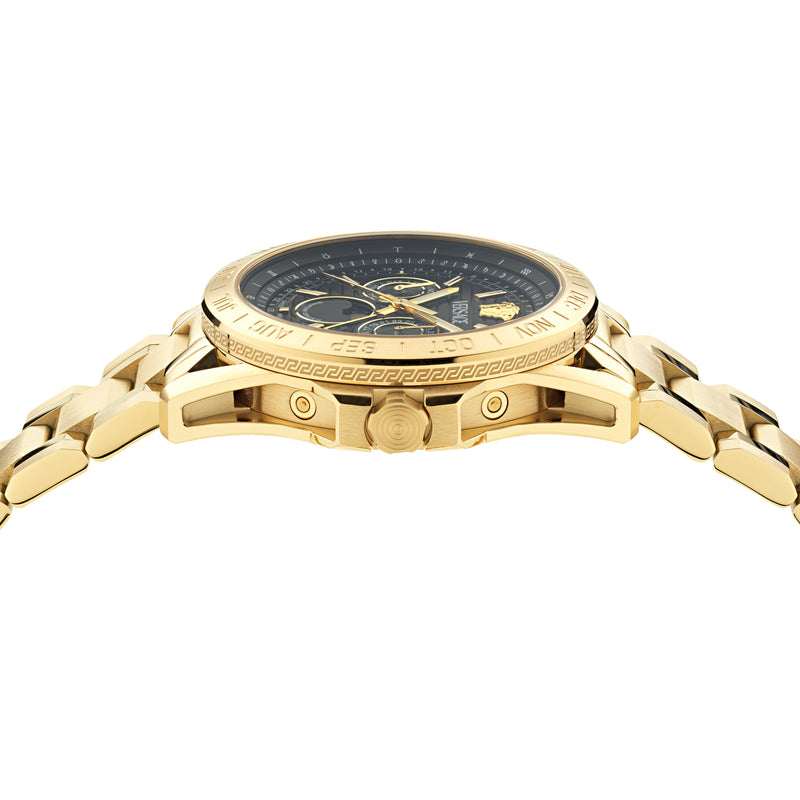 Versace Galaxy Moonph Black Round Quartz Men Watch Watch Versace