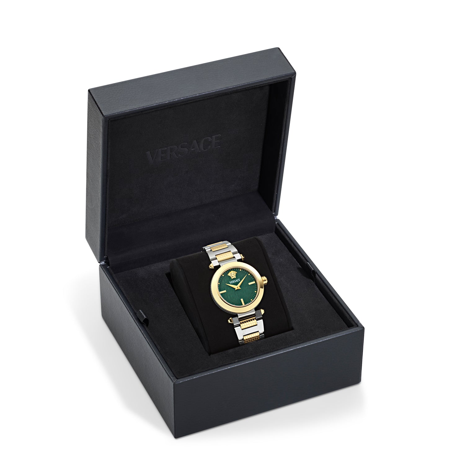 Versace Greek Green Asymmetrical Quartz Women Watch
