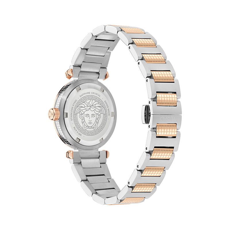 Versace Greek Rose Gold Asymmetrical Quartz Women Watch Watch Versace