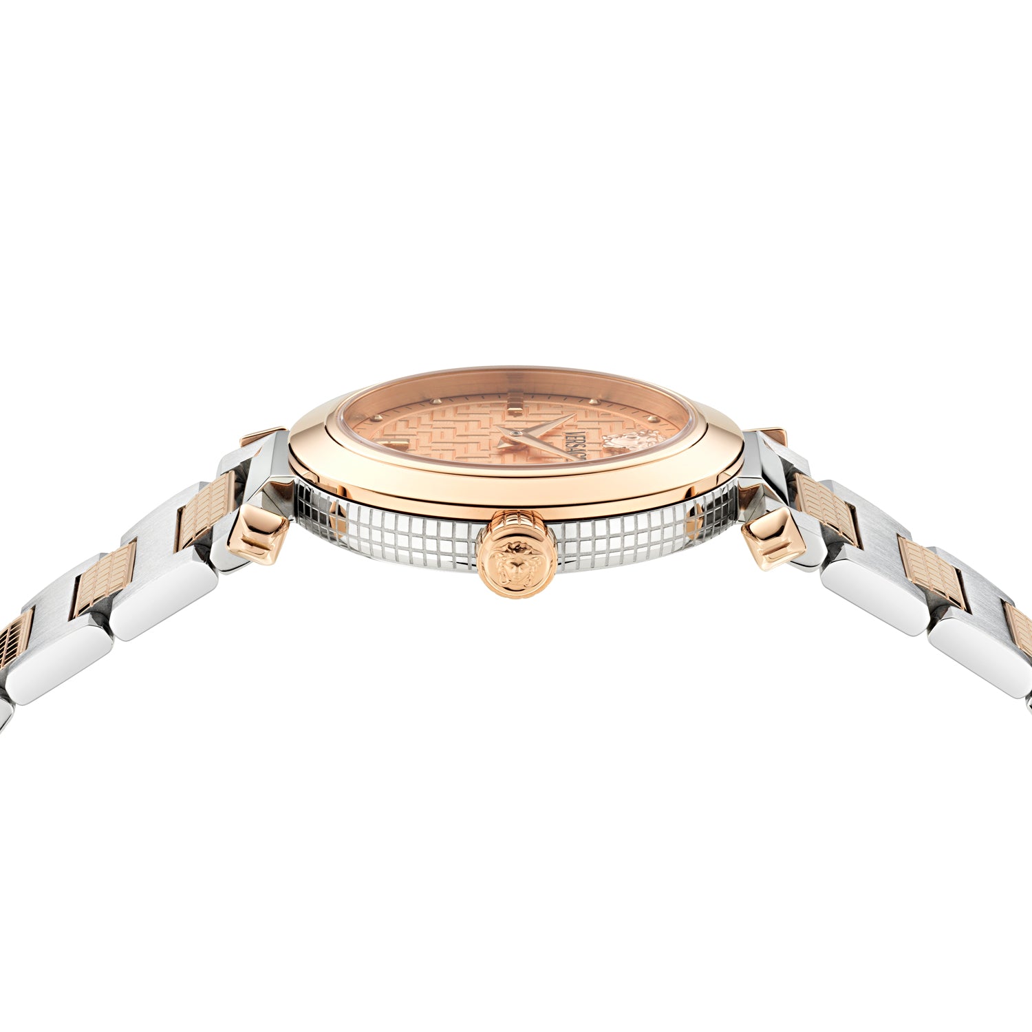 Versace Greek Rose Gold Asymmetrical Quartz Women Watch