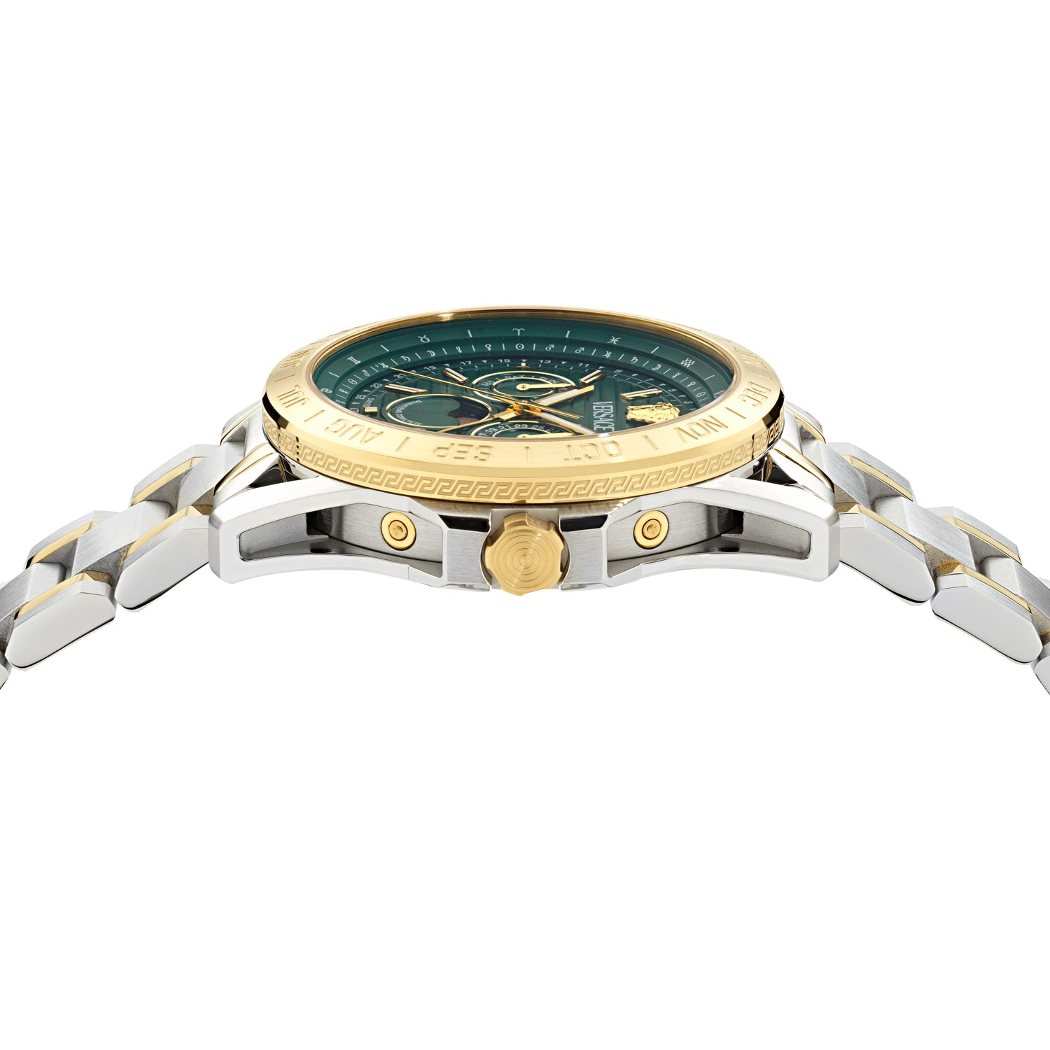 Versace Galaxy Moonph Green Round Quartz Men Watch
