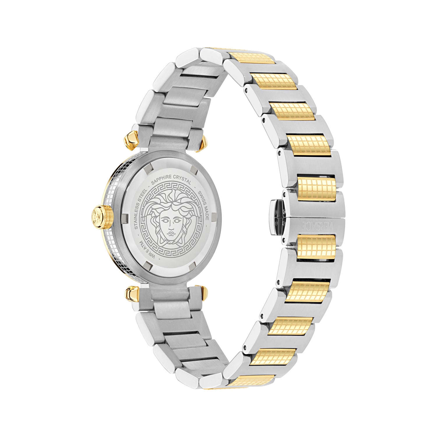 Versace Greek Silver Asymmetrical Quartz Women Watch