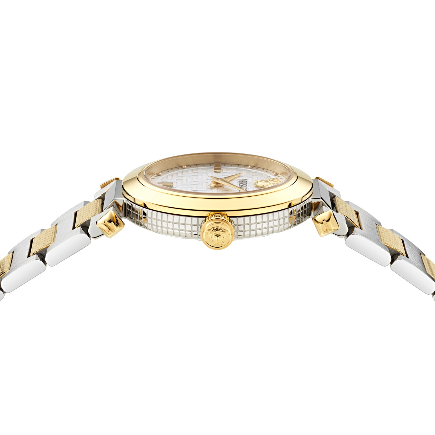 Versace Greek Silver Asymmetrical Quartz Women Watch