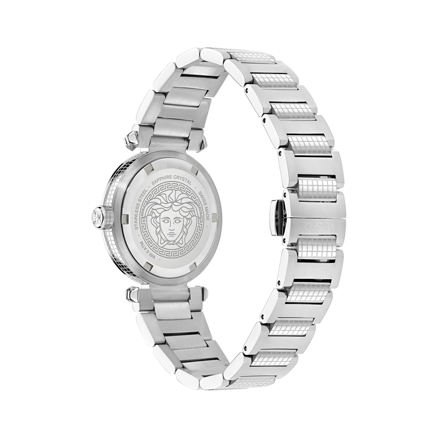 Versace Greek Light Blue Asymmetrical Quartz Women Watch
