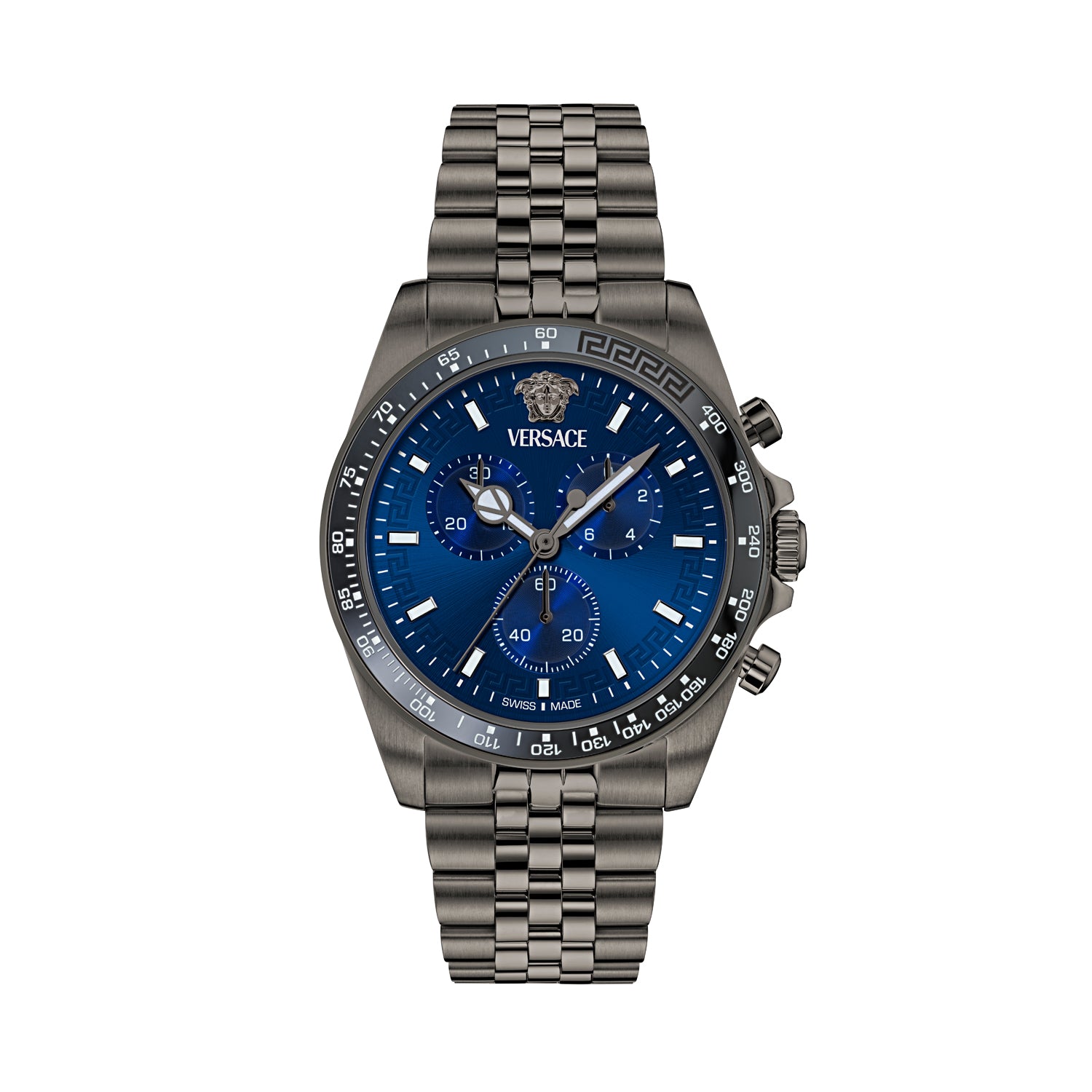 Versace Greca Wave Blue Round Quartz Men Watch