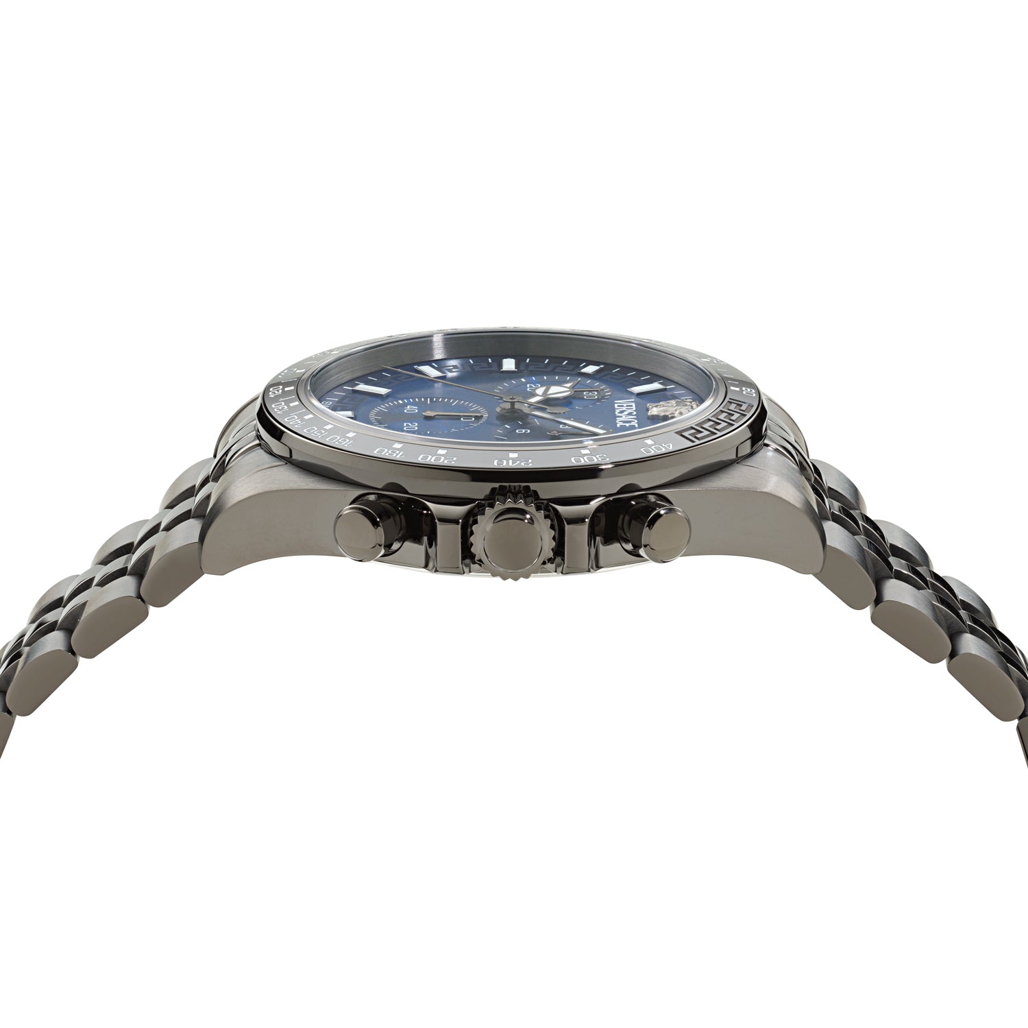 Versace Greca Wave Blue Round Quartz Men Watch