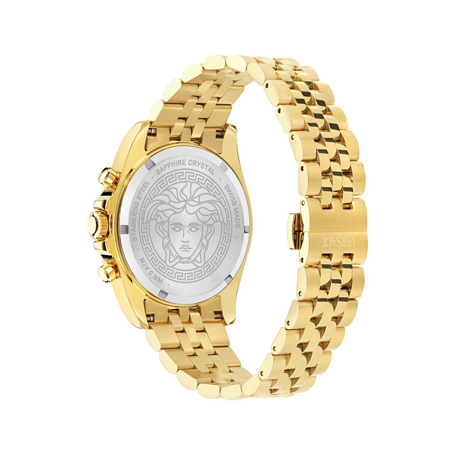 Versace Greca Wave Black Round Quartz Men Watch Watch Versace