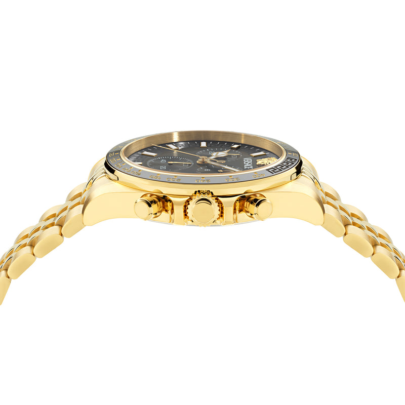 Versace Greca Wave Black Round Quartz Men Watch Watch Versace