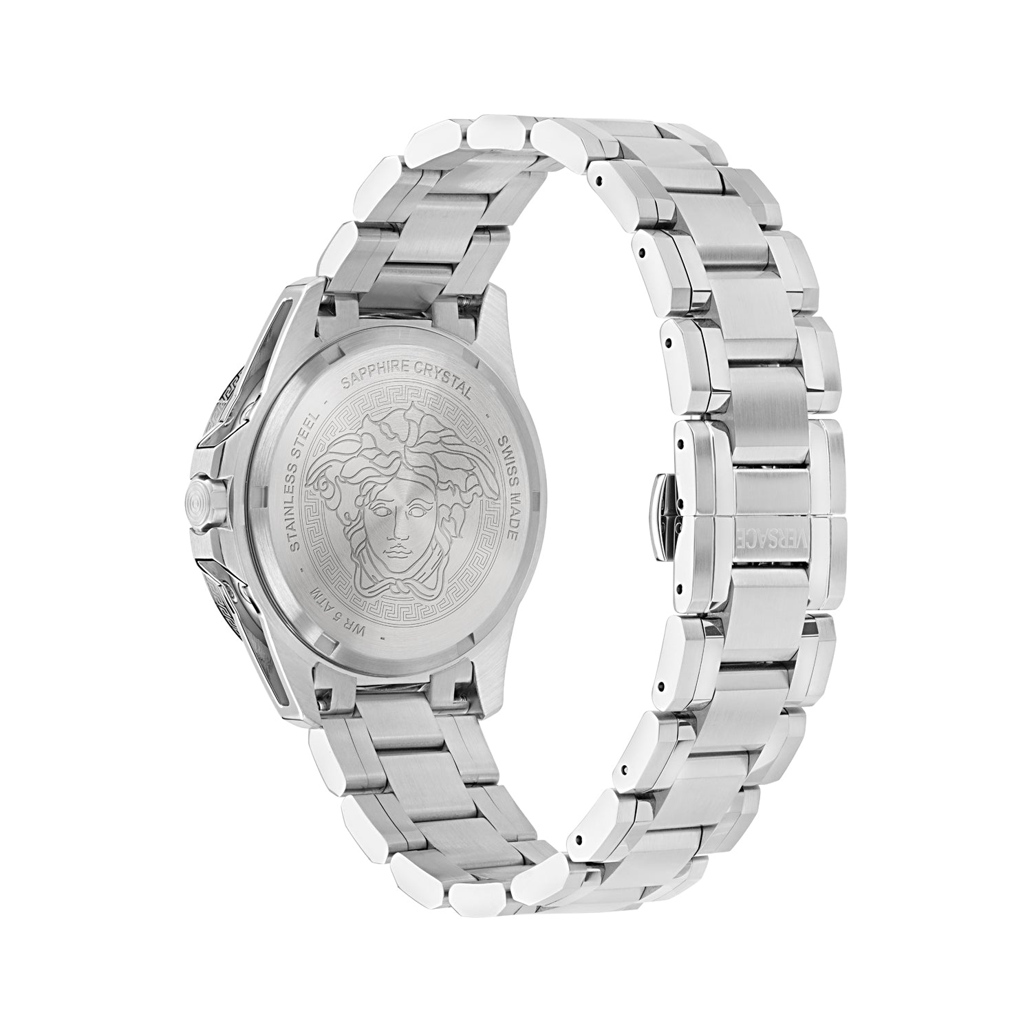 Versace Galaxy Moonph Blue Round Quartz Men Watch