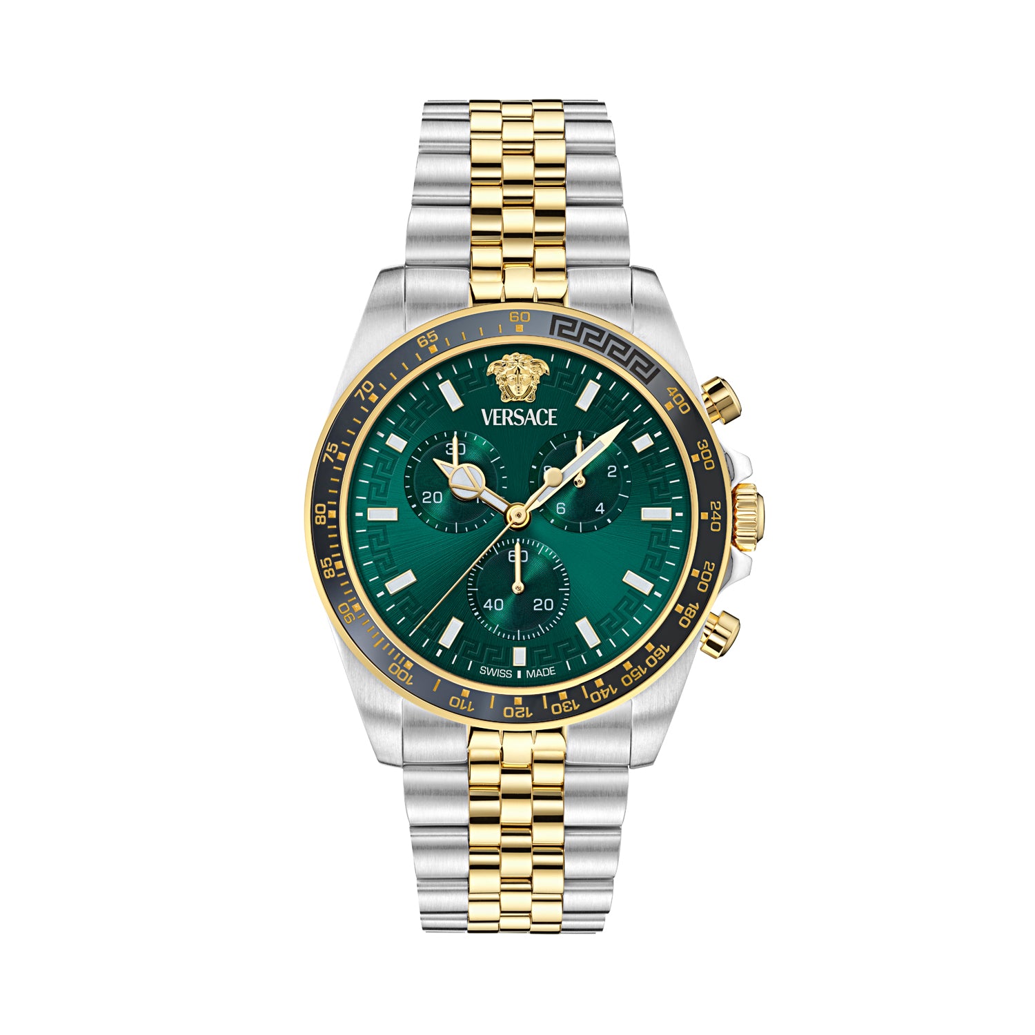 Versace Greca Wave Green Round Quartz Men Watch Watch Versace