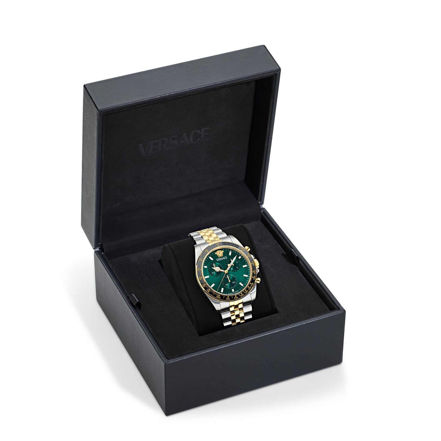 Versace Greca Wave Green Round Quartz Men Watch