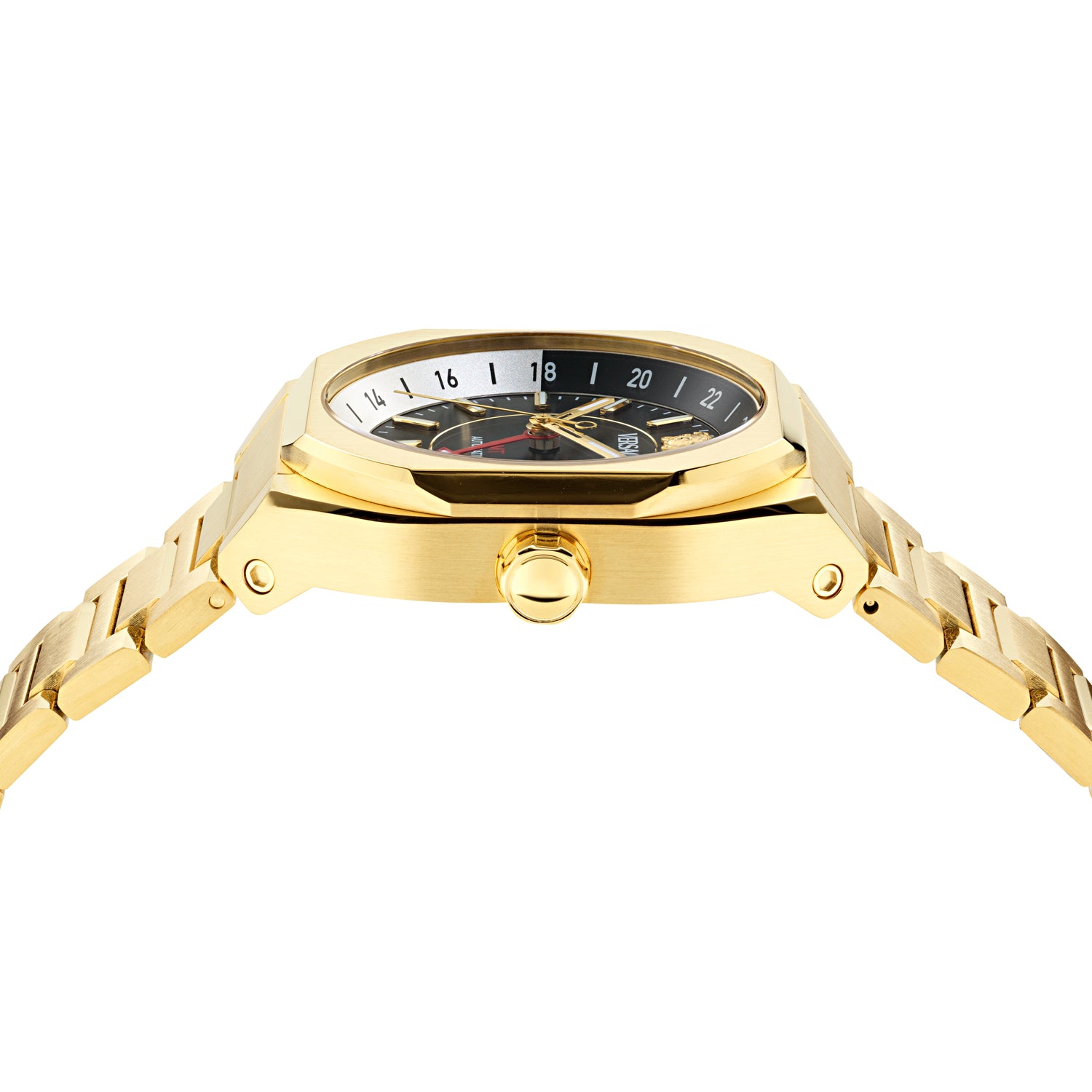 Versace V-Contempo Gmt Black Asymmetrical Quartz Men Watch