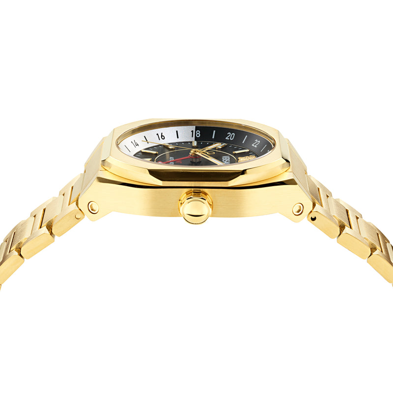 Versace V-Contempo Gmt Black Asymmetrical Quartz Men Watch Watch Versace