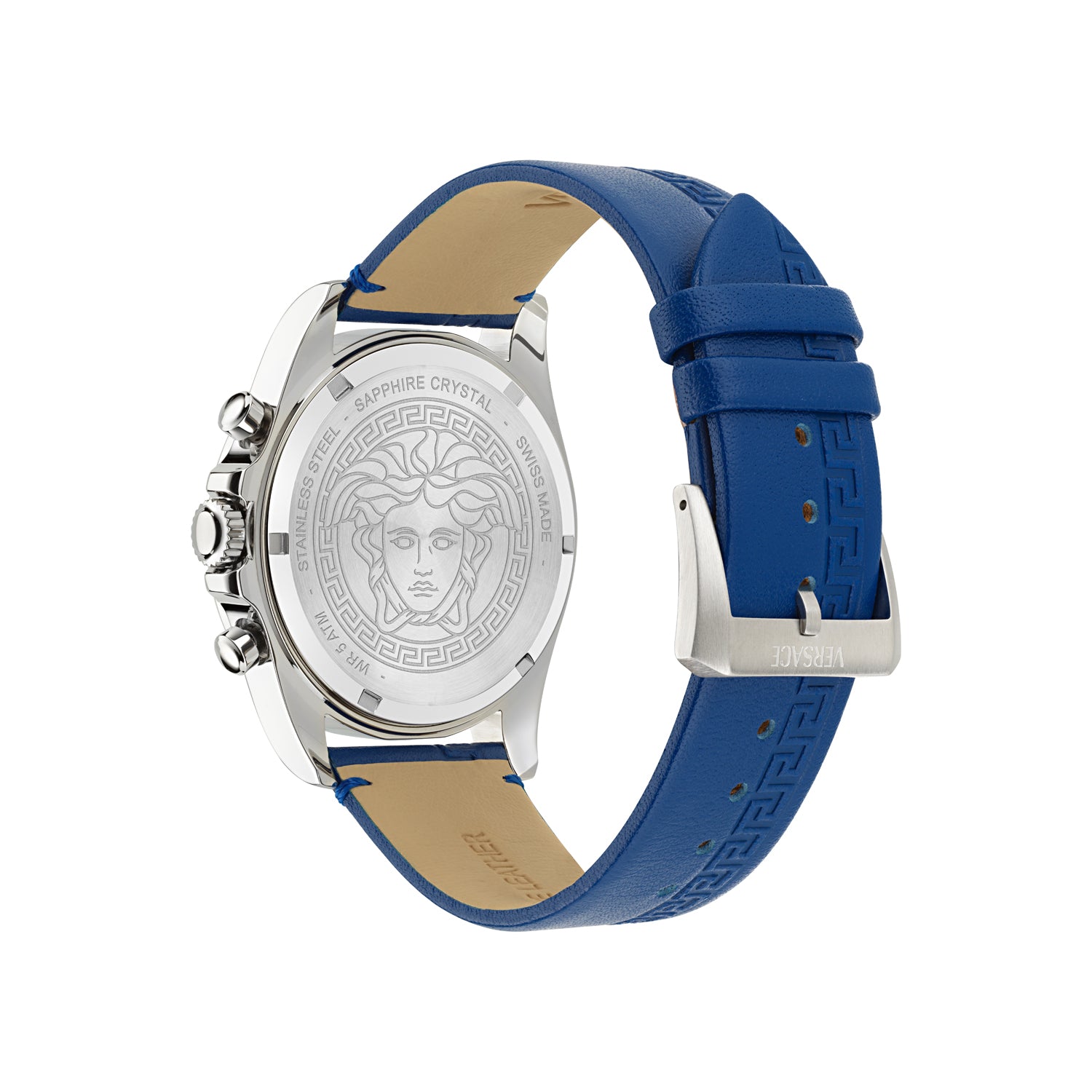 Versace Greca Wave Blue Round Quartz Men Watch