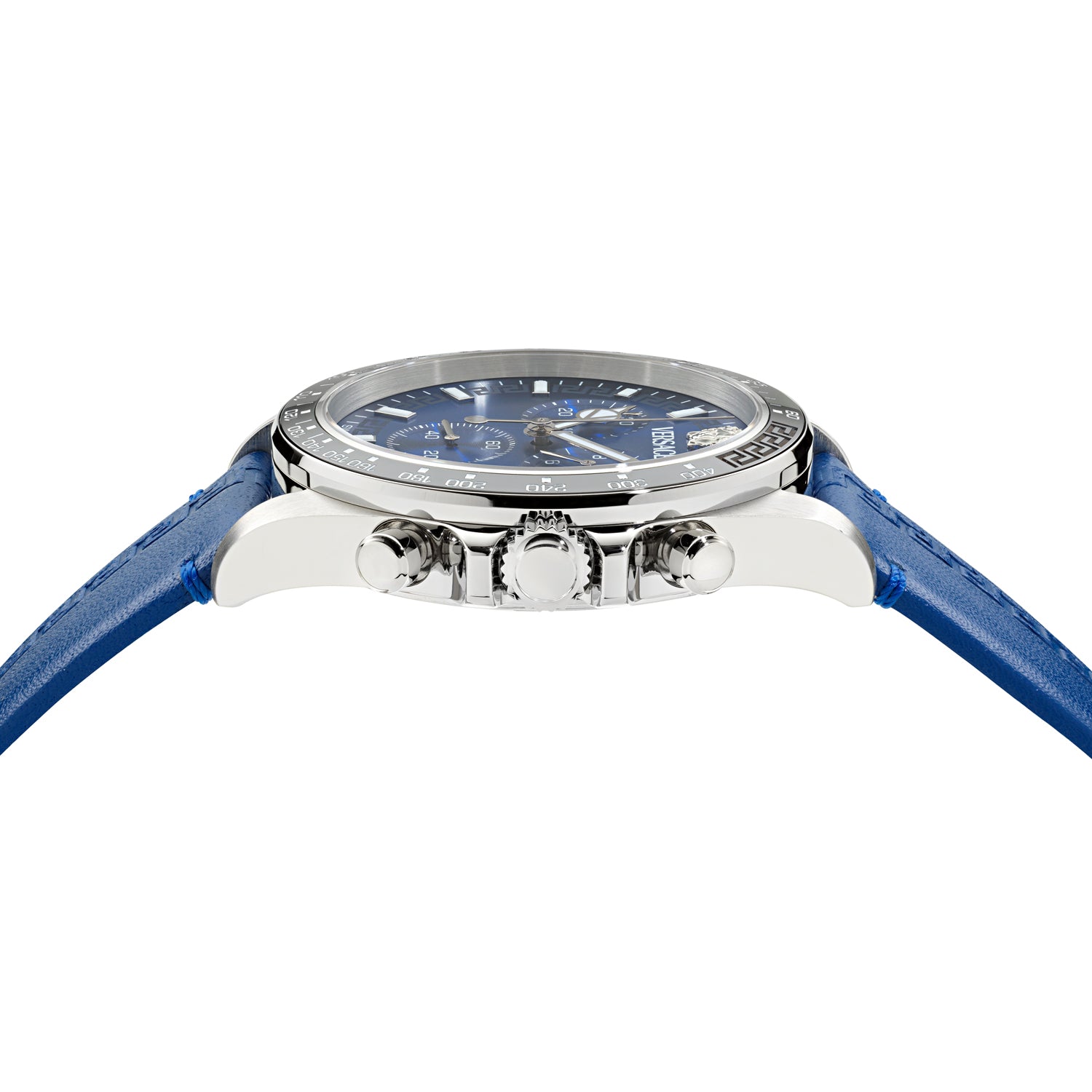 Versace Greca Wave Blue Round Quartz Men Watch