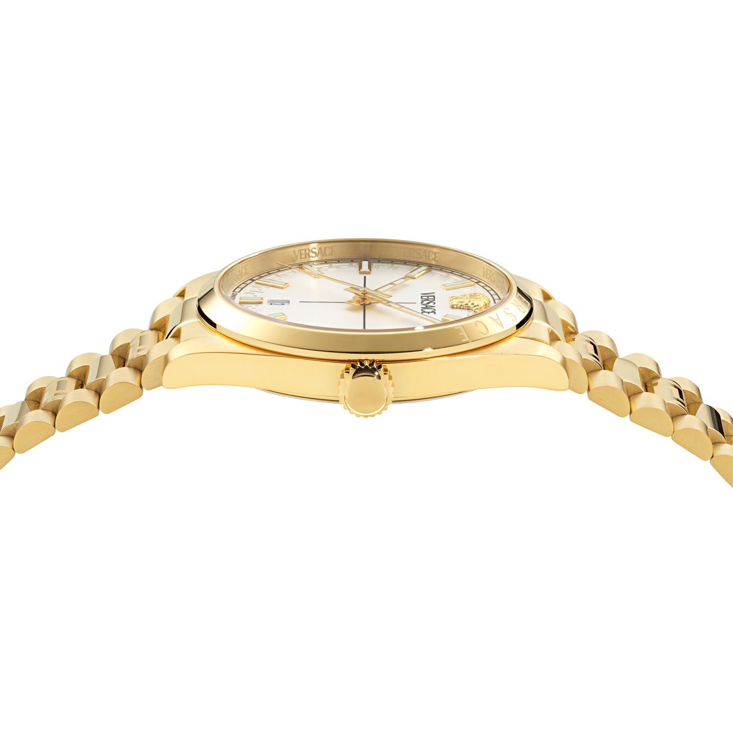 Versace Millenium G Silver Round Quartz Men Watch