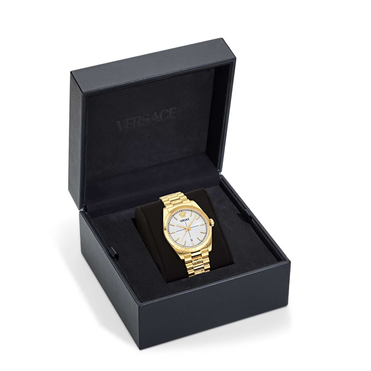 Versace Millenium G Silver Round Quartz Men Watch