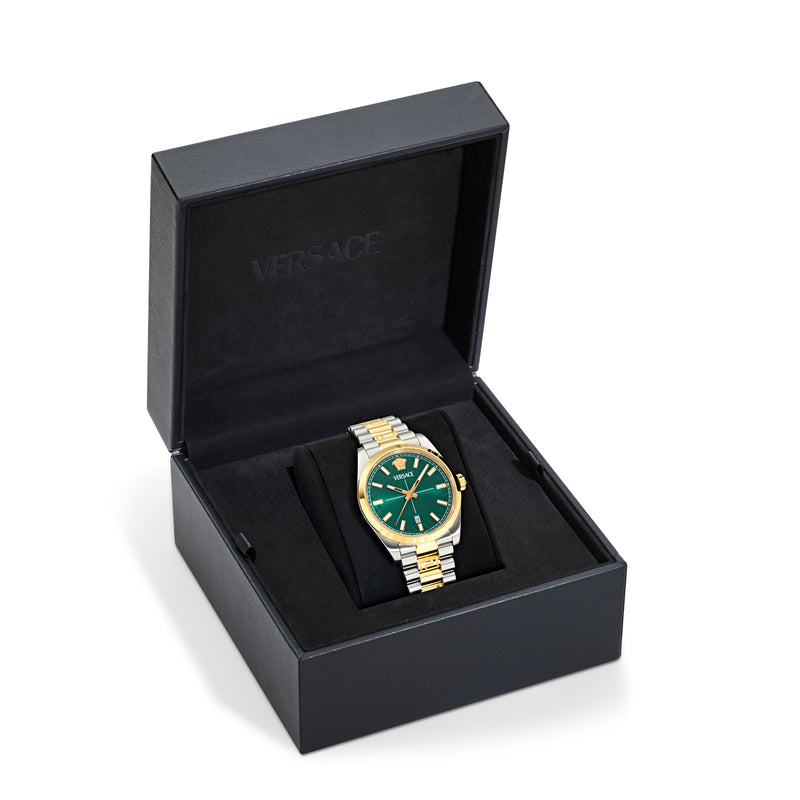 Versace Millenium G Green Round Quartz Men Watch Watch Versace
