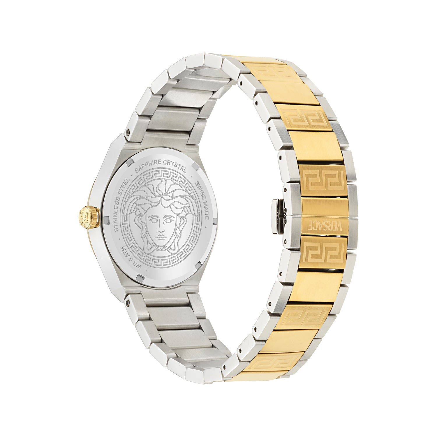 Versace V-Auria Blue Asymmetrical Quartz Men Watch
