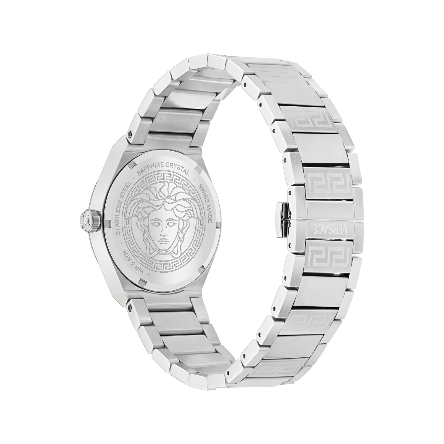 Versace V-Auria Light Blue Asymmetrical Quartz Men Watch
