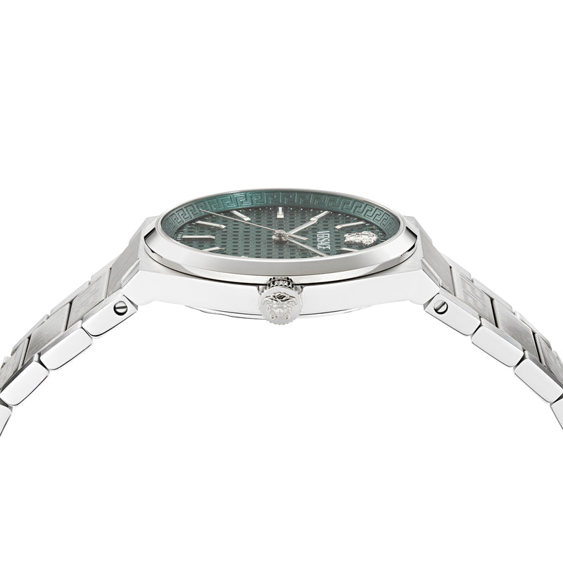 Versace V-Auria Green Asymmetrical Quartz Men Watch Watch Versace