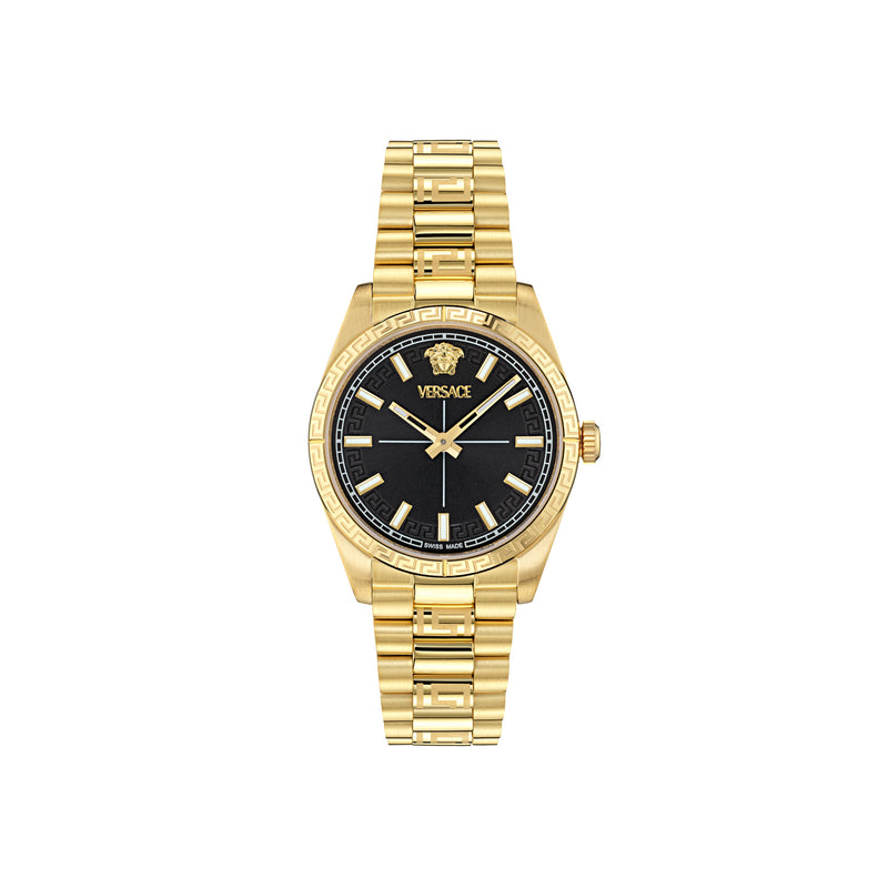 Versace Millenium L. Black Round Quartz Men Watch Watch Versace