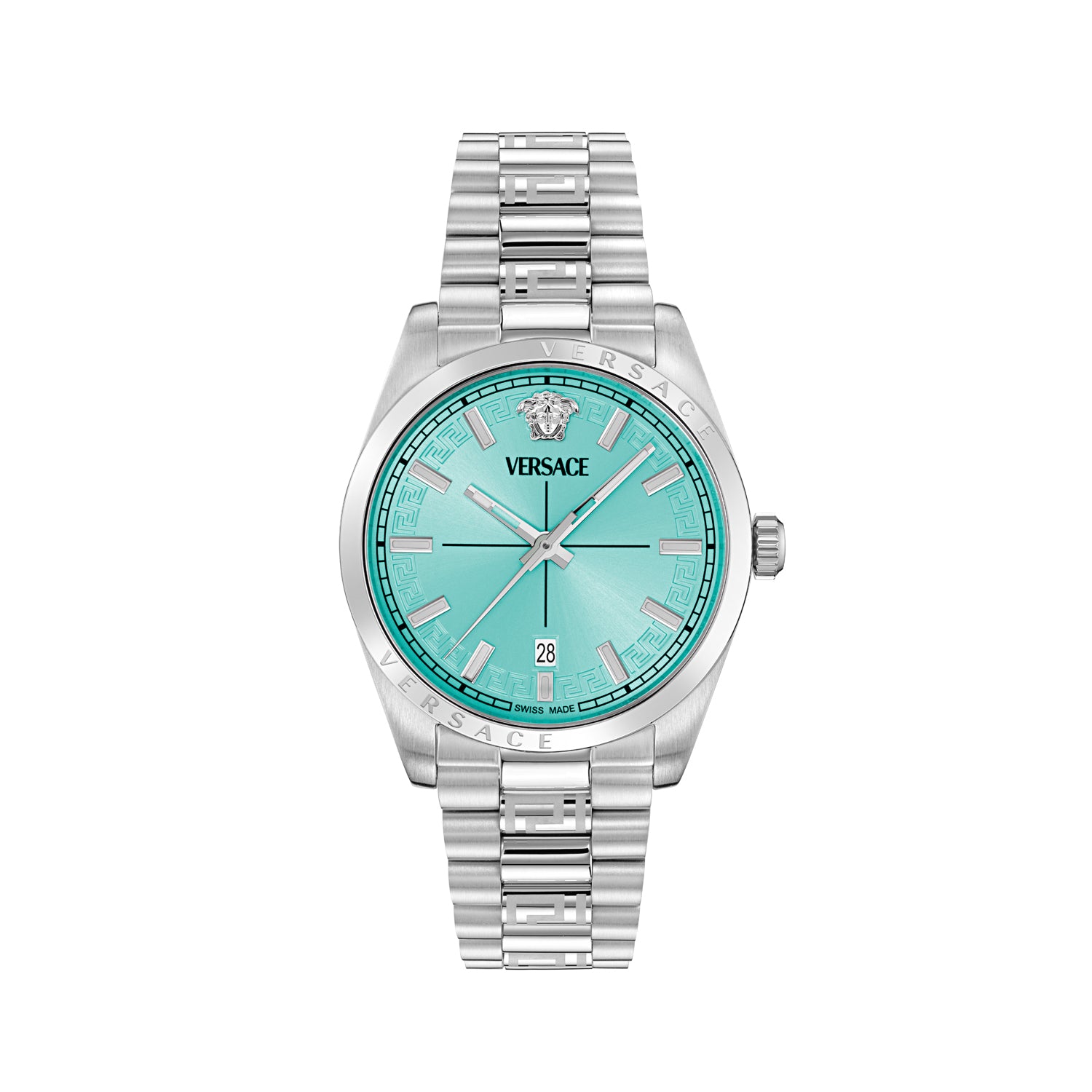 Versace Millenium G Light Blue Round Quartz Men Watch