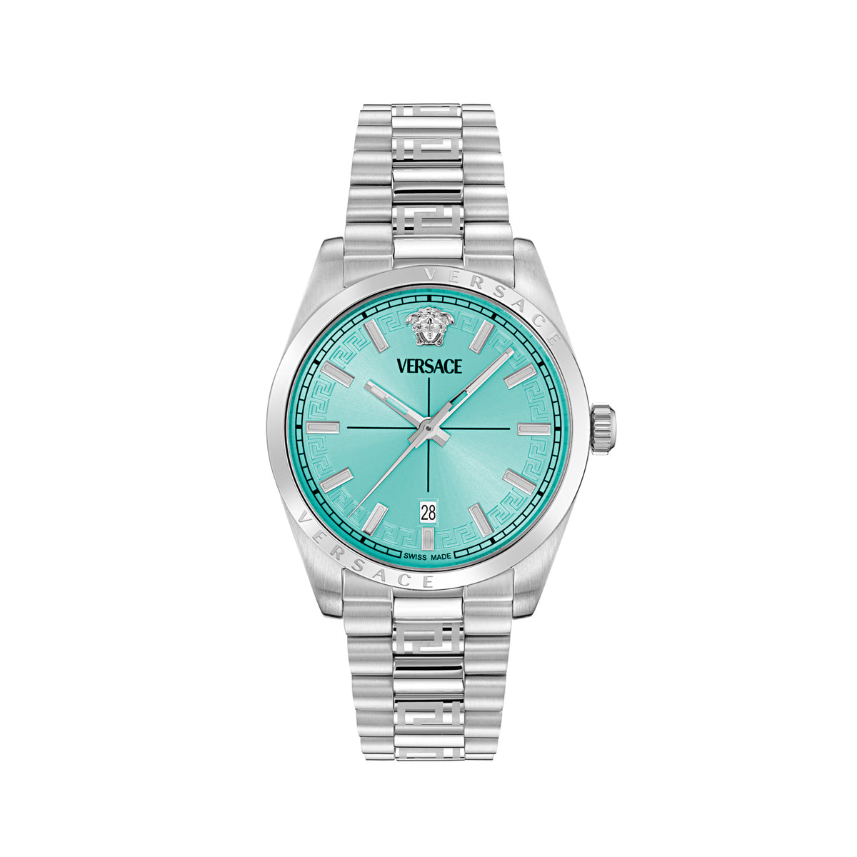 Versace Millenium G Light Blue Round Quartz Men Watch