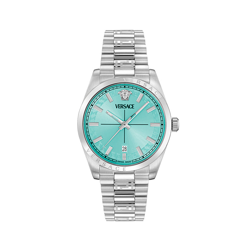 Versace Millenium G Light Blue Round Quartz Men Watch Watch Versace