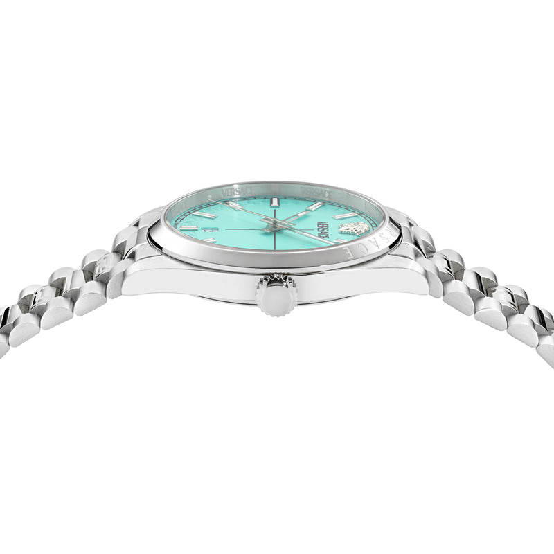 Versace Millenium G Light Blue Round Quartz Men Watch Watch Versace