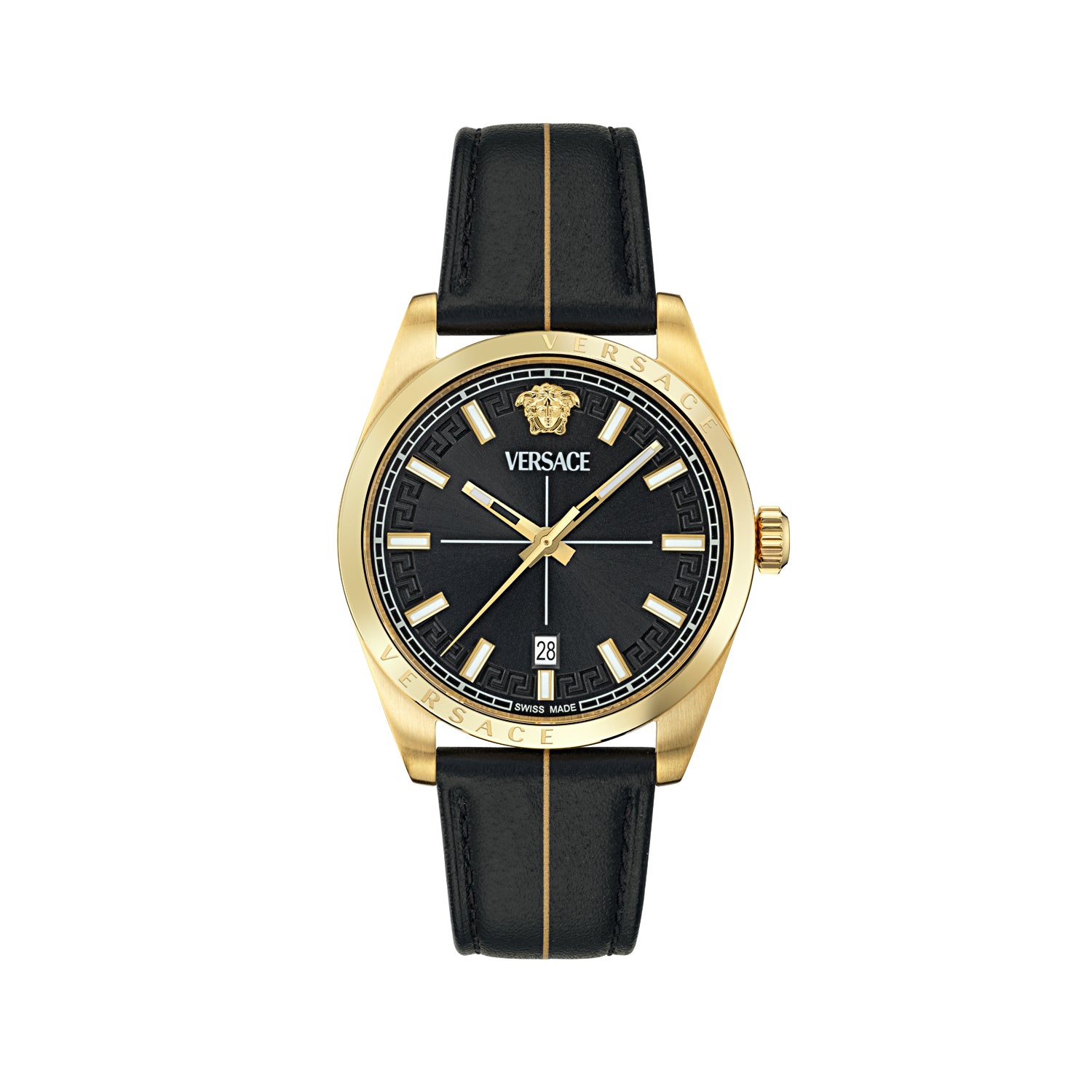 Versace Millenium G Black Round Quartz Men Watch