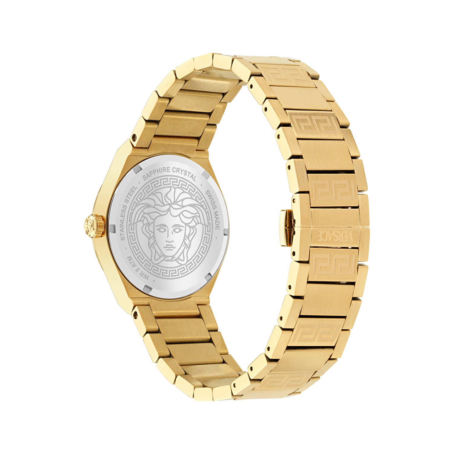 Versace V-Auria Black Asymmetrical Quartz Men Watch