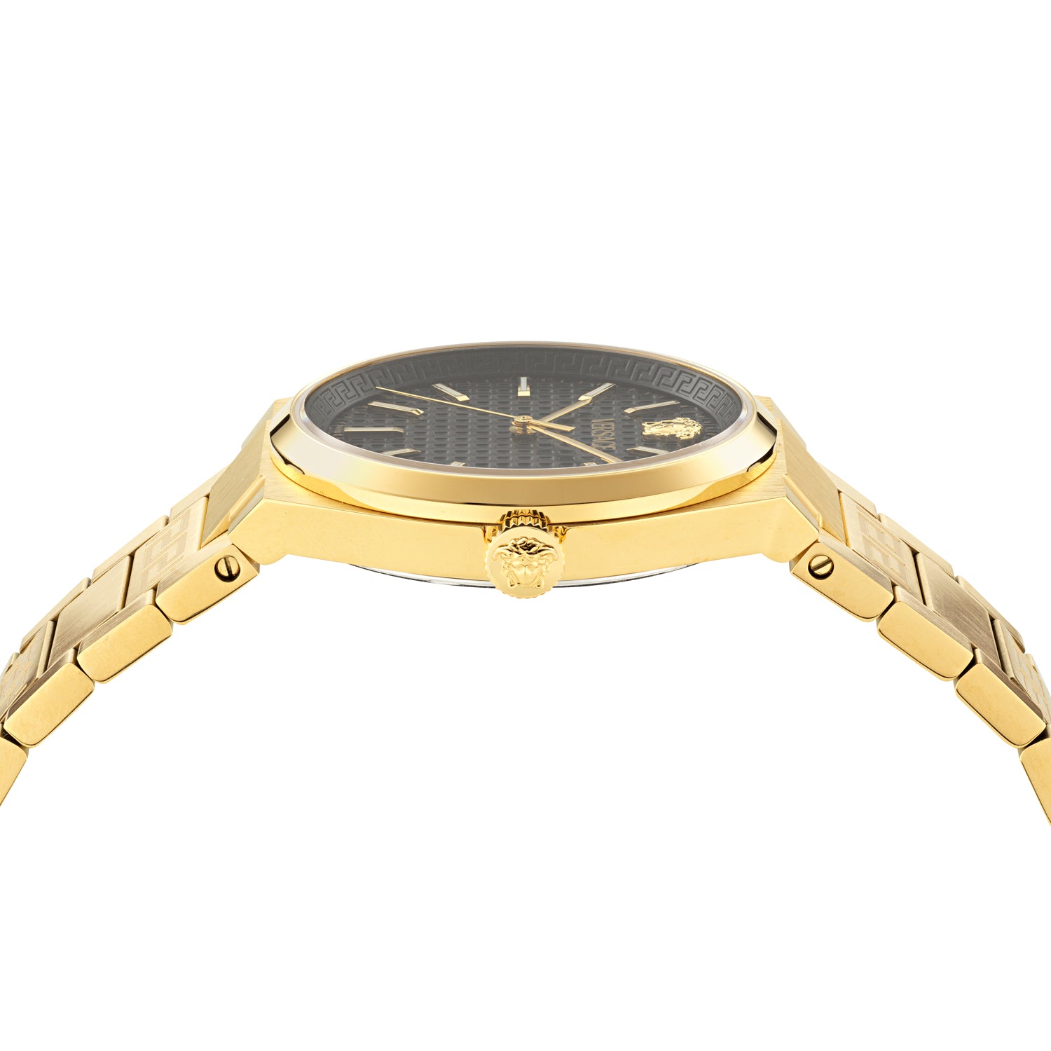 Versace V-Auria Black Asymmetrical Quartz Men Watch