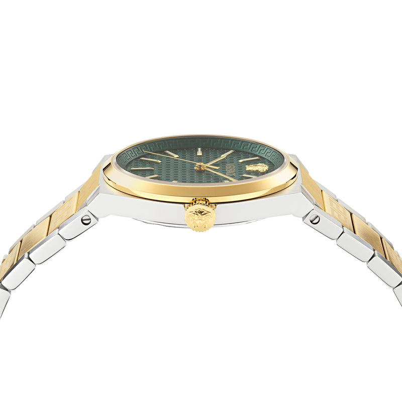 Versace V-Auria Green Asymmetrical Quartz Men Watch Watch Versace