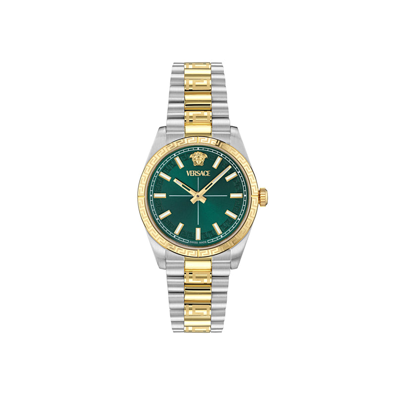 Versace Millenium L. Green Round Quartz Women Watch Watch Versace
