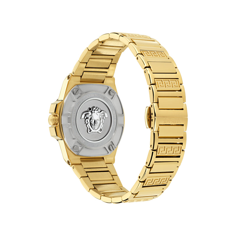 Versace Greca Reaction Lady Black Round Quartz Women Watch Watch Versace