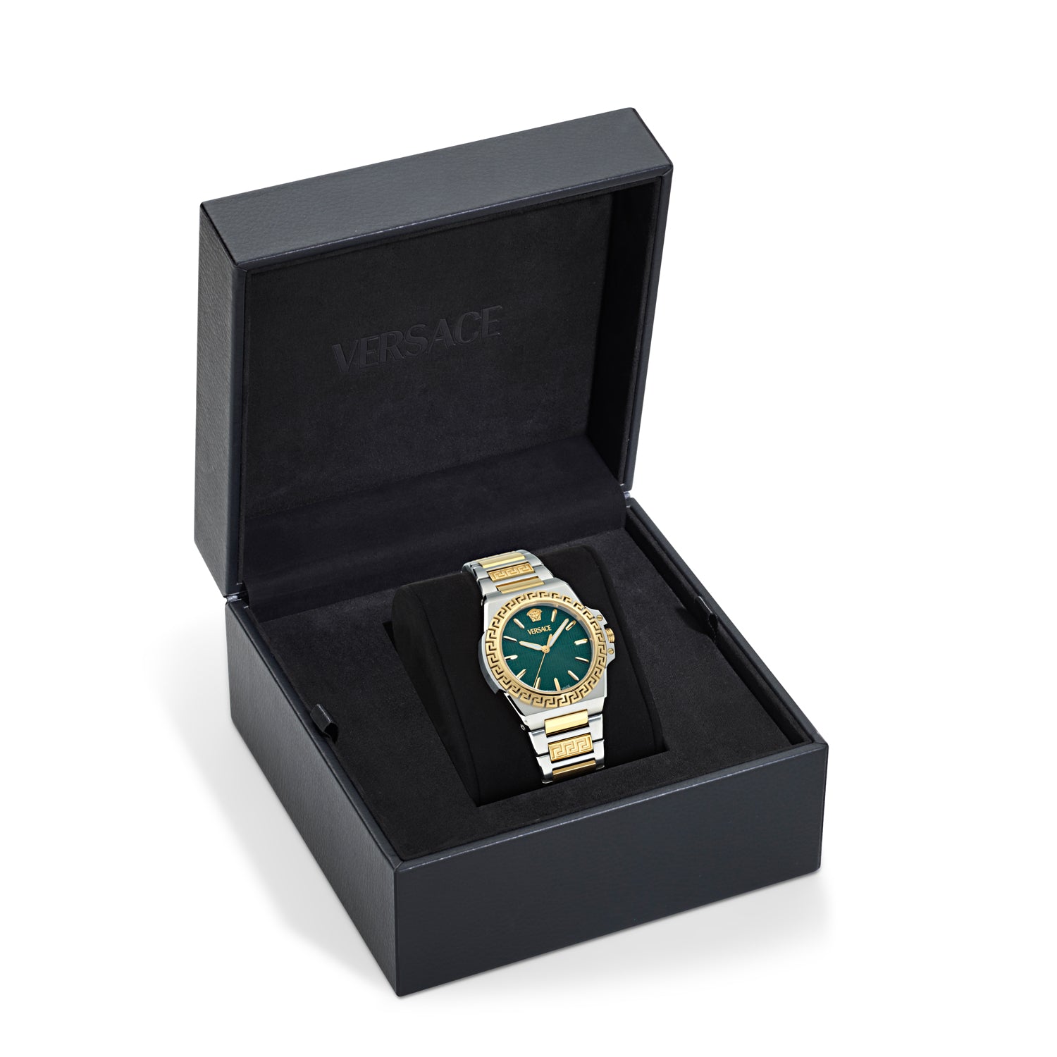 Versace Greca Reaction Lady Green Round Quartz Women Watch