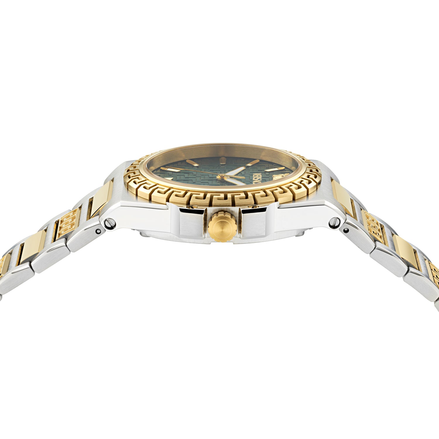Versace Greca Reaction Lady Green Round Quartz Women Watch
