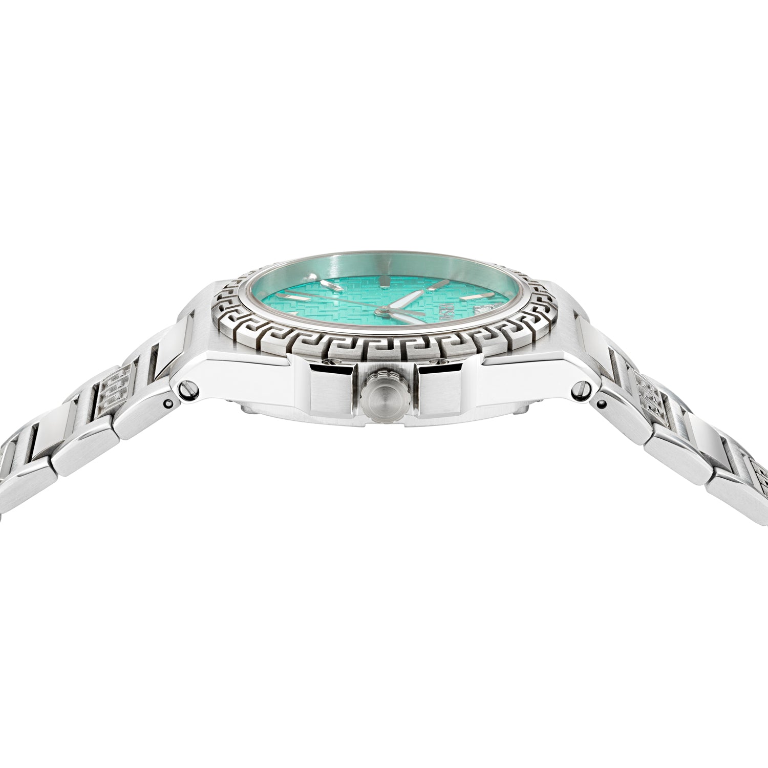 Versace Greca Reaction Lady Light Blue Round Quartz Women Watch
