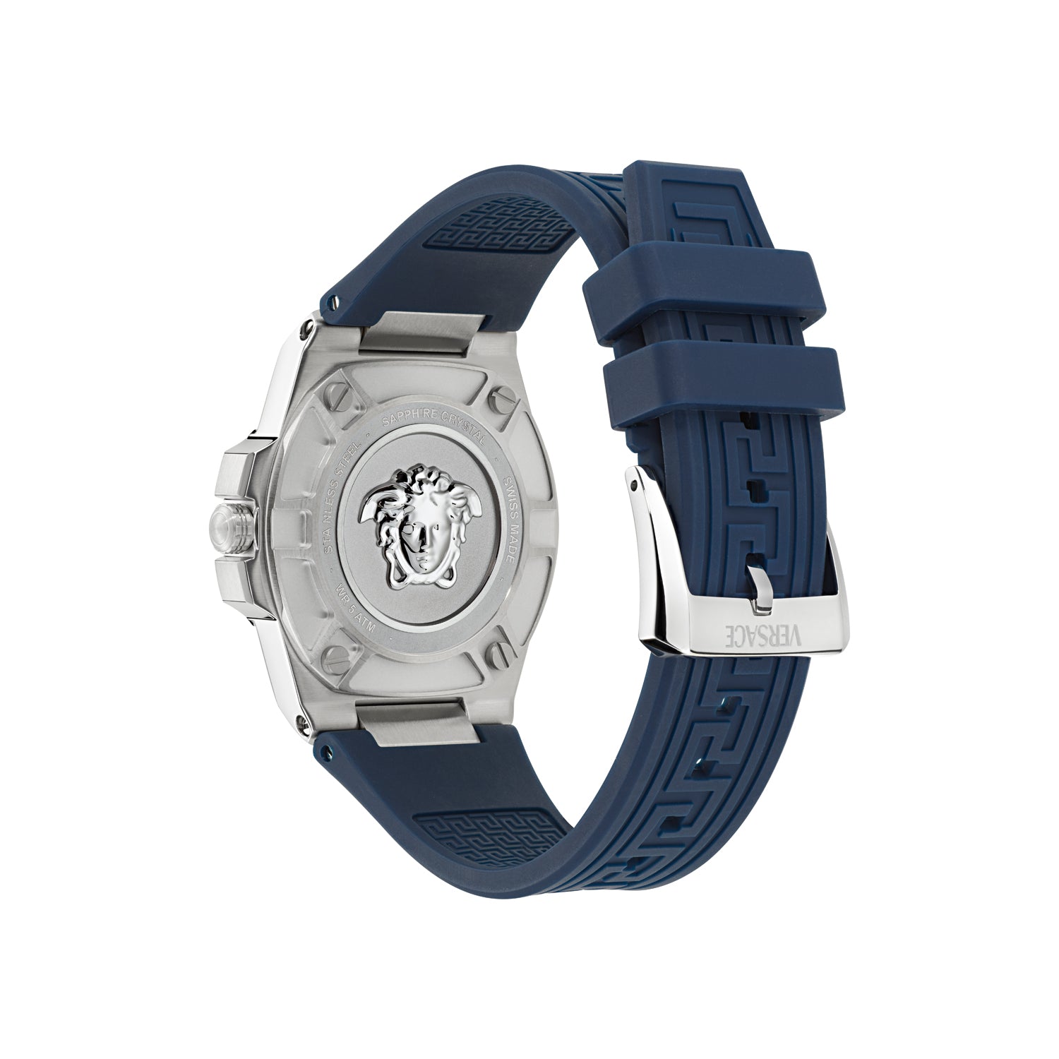 Versace Greca Reaction Lady Blue Round Quartz Women Watch