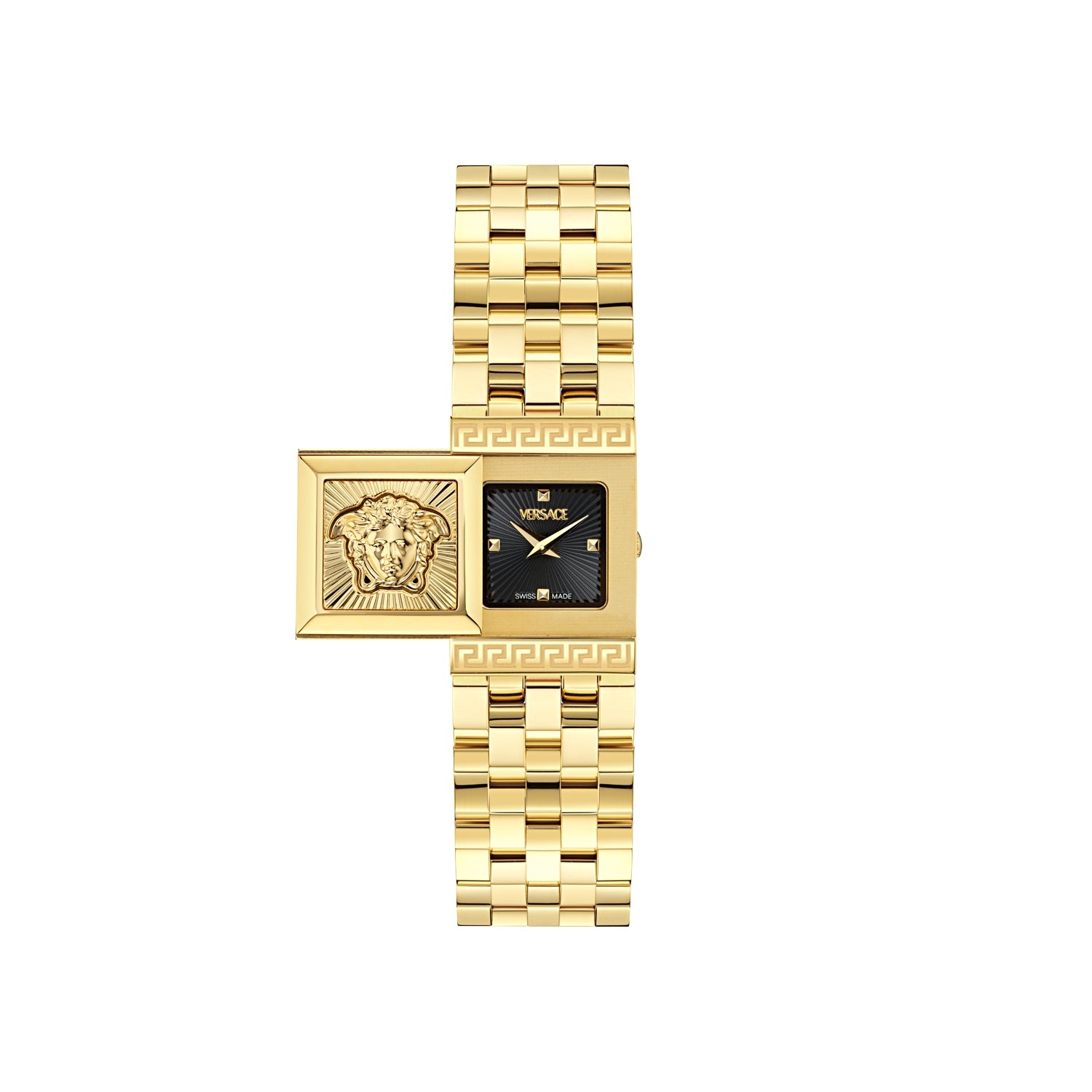 Versace Reveal Black Asymmetrical Quartz Women Watch