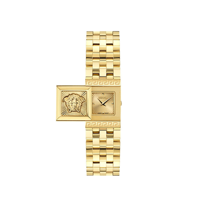 Versace Reveal Yellow Asymmetrical Quartz Women Watch Watch Versace