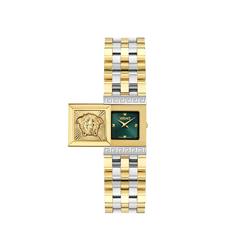 Versace Reveal Green Asymmetrical Quartz Women Watch Watch Versace