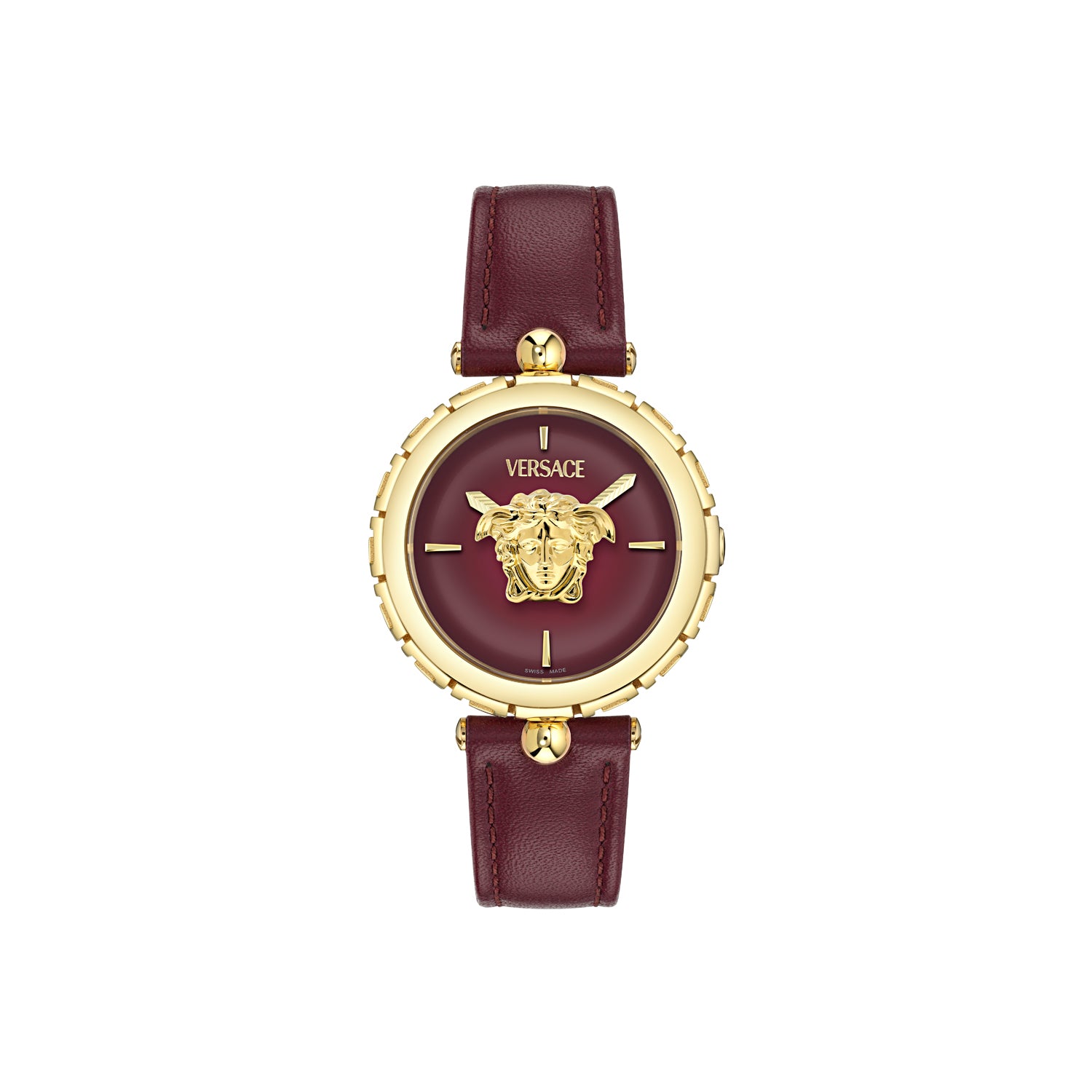 Versace Medusa Jewel Burgundy Round Quartz Women Watch