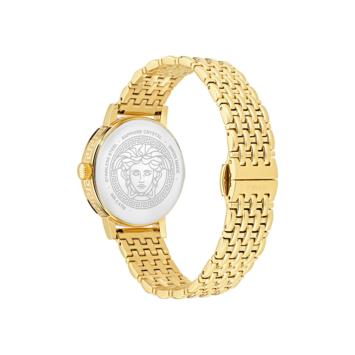 Versace Greca Fortuna Black Round Quartz Women Watch