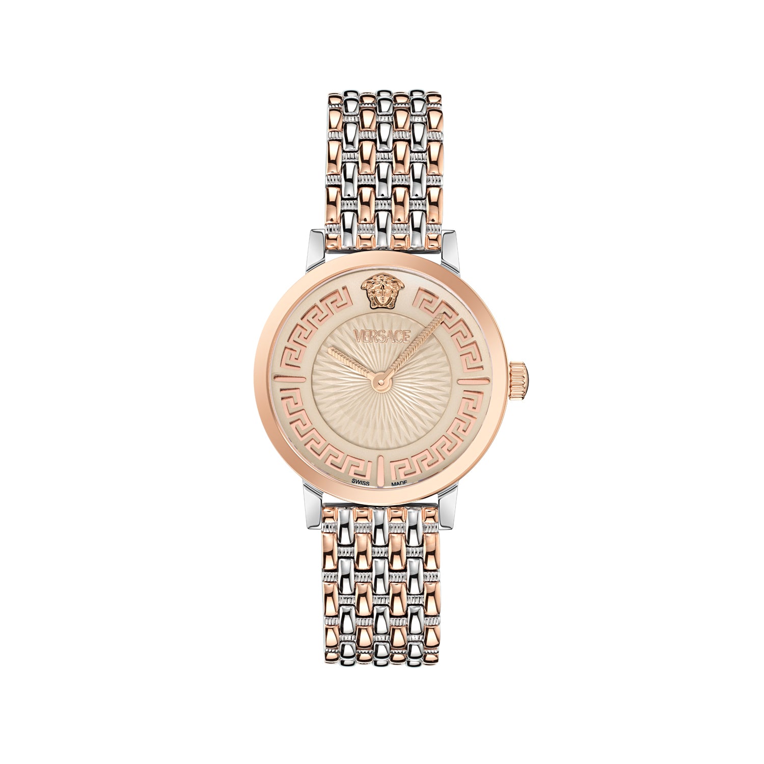 Versace Greca Fortuna Ivory Round Quartz Women Watch